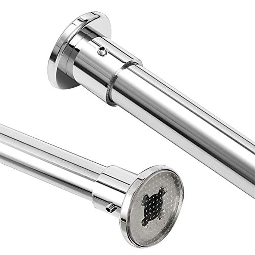 Tringle à rideau télescopique pour penderie et rail de douche en acier inoxydable