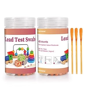 Lead Test Kit with 40 Counts Lead testing Swabs, Rapid Testing in 30 Second Lead Paint Testing kit for All Painted…