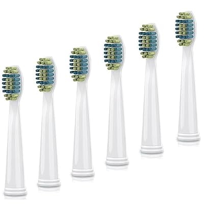 Voom Sonic Pro 5 Series Rechargeable Electronic Toothbrush + Pro 3/Pro 5 6-Replacement Heads - 2 Minute Timer with Quadrant Pacing, 5 Adjustable Speeds, Soft Dupont Nylon Bristles, Black