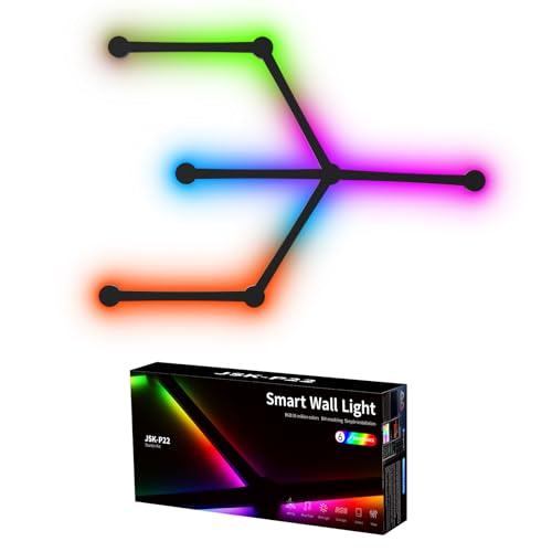 TOHETO RGB Wall Light, LED DIY Geometry Splicing Gaming Lights