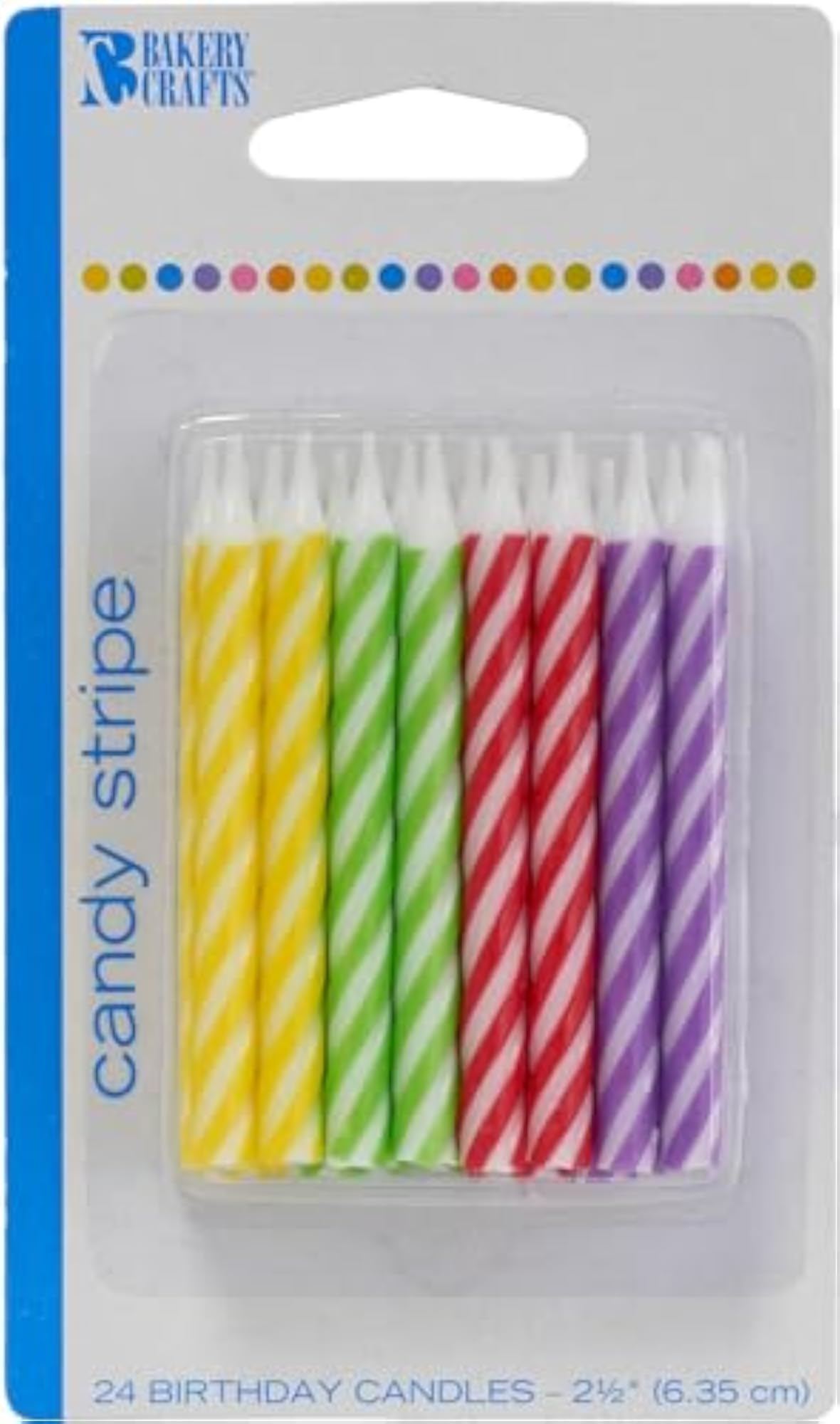 144 Count Candy Stripe Birthday Candles