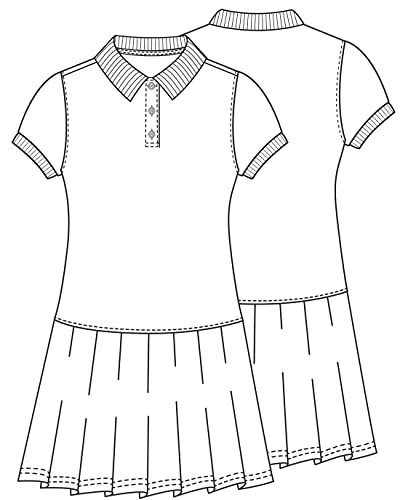 Image of Classroom Girls Polo Dress School Outfit for Toddler,Pleated Skirt