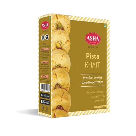 ASHA SWEETS Premium Handmade Pistachio Cookies 200g-Pack of 2|Healthy & Tasty Biscuit Treat for Kids & Guests|No Preservatives|Deliciously Fresh & Crunchy Cookies Gift hamper box for Friends & Family (B08L5BVJ8C) Amazon Price History, Amazon Price Tracker