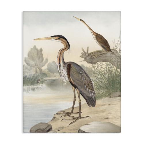 Stupell Industries Wild Heron Scenic Creek, 24 x 30 Inch Canvas Wall Art