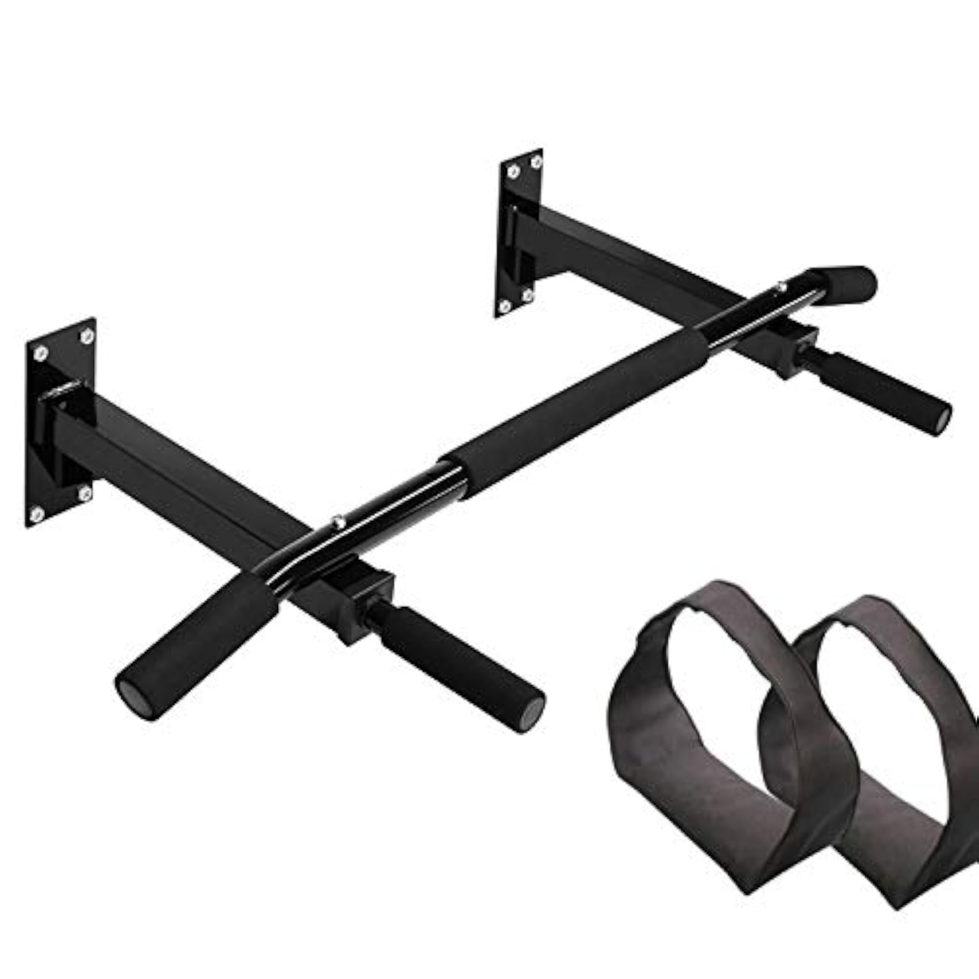 Wall Mounting Chin Up Bar with Ab Straps
