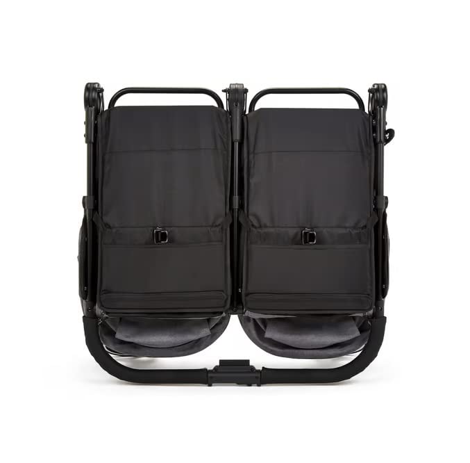 Ickle Bubba Venus Max Poussette double – Convient de la naissance à 15 kg (environ 3 ans), compacte, légère, pliable, comprend 2 chauffe-pieds matelassés et une housse de pluie (Gris de l'espace)