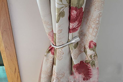 Brazos de sujeción metálicos para cortinas con acabado cromo decorativo 8