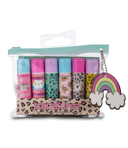 Tri-Coastal Design Set Lip Balm- 6 Burrocacao, Balsami Labbra Profumati - Trucchi Bambina Lavabili - Profumato
