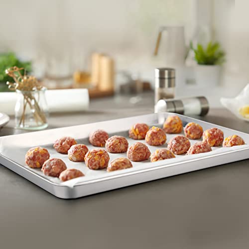 Teamfar Baking Sheet, 17.6’’ X 13’’ X 1’’ Stainless Steel Large Cookie Sheet Half Baking Pans, Non-Toxic & Healthy, Easy Clean & Dishwasher Safe, Heavy Duty & Durable - Set Of 2 #TOP6