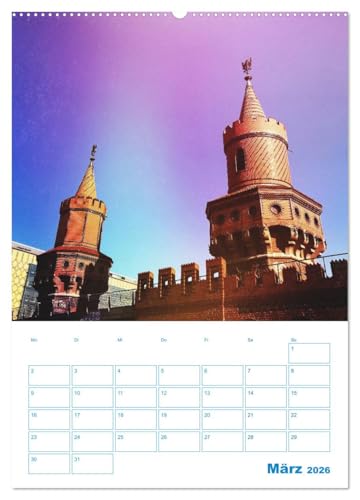 Calendrier mural 2026 Berlin DIN A2 vertical papier brillant de haute brillance - 6