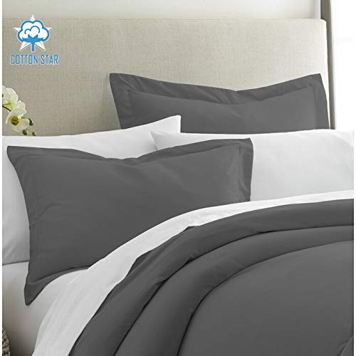 Cotton Star Queen Pillow Shams Set Of 2 Grey 100% Organic Cotton Genuine 600 Thread Count Grey Pillow Shams Queen Size 20X30 Decorative Pillow Cover With 2 Inch Border #TOP1