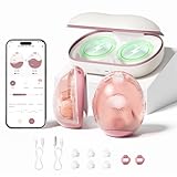 Momcozy Air 1 Tire Lait Ultra Fin, Tire Lait Portable Mains Libres avec Étage de Chargement sans Fil & Contrôle par Application avec Mode Auto & Alerte de Remplissage, Dessus Transparent