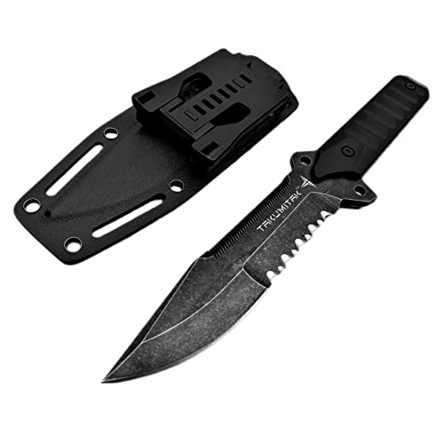 Tactical Knife Hunting Knife Survival Knife D2 Drop Point Blade G10 Handle Kydex Sheath Molle Clip Fixed Blade Knives Camping Accessories Camping Gear Survival Kit Survival Gear And Equipment Tactical Gear Hunting Gear Edc Knife Edc Gear 40222 (Stonewash Tkf213Sw) #TOP6