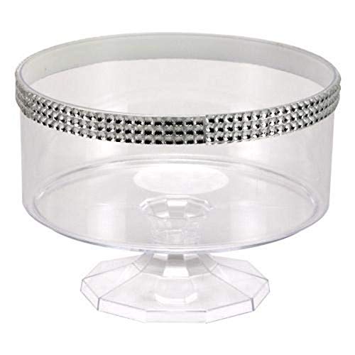 Plastic Trifle Serving Bowl with Jewel Accent - 40 oz | Clear | 1 Pc