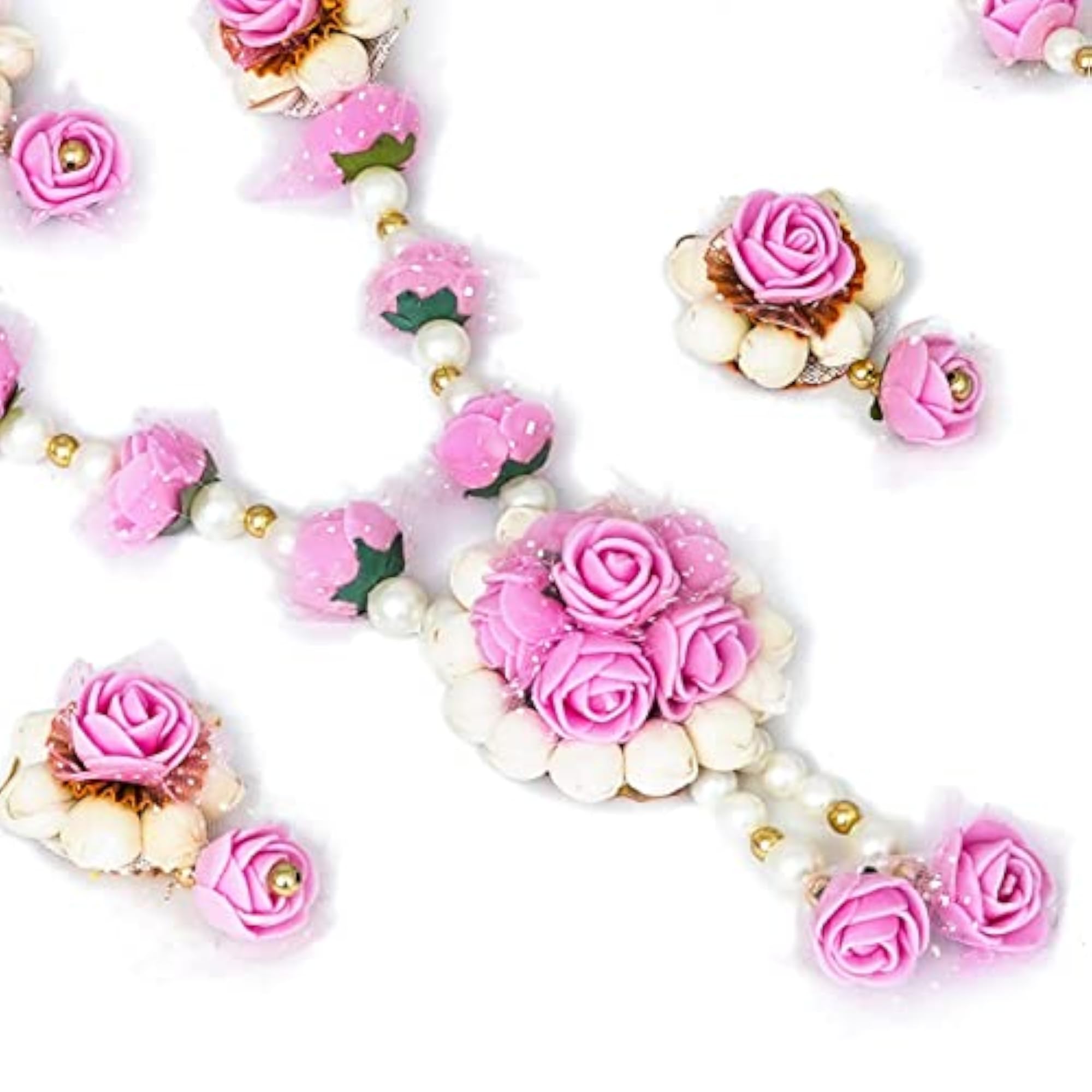 Haldi & Mehndi Jewellery Set, Floral Design