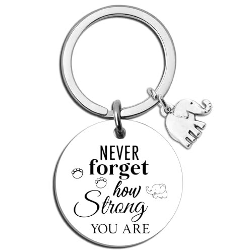 UYBEPU Inspirational Elephant Keychain Elephant Gifts for Women Meaningful Uplifting