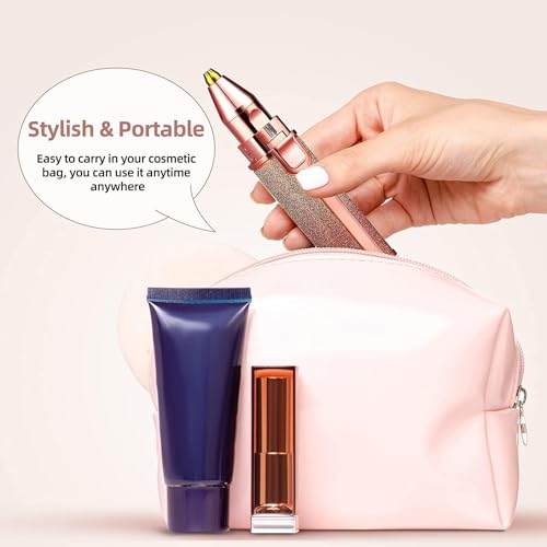 Image of Facial hair remover machine for- face, chin, cheek, eyebrow, upper lip hair remover for women, usb rechargeable epilator machine for women (RAINBOW)