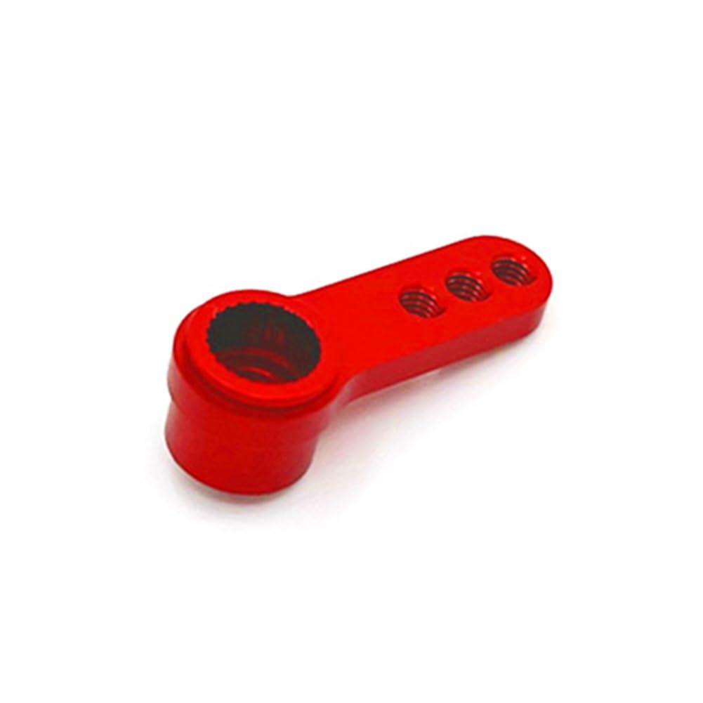 RCPLAGA Metal Upgraded 25T Servo Arm Spare Part for 1/16 RC16207 16208 16209 16210 H16 (red)