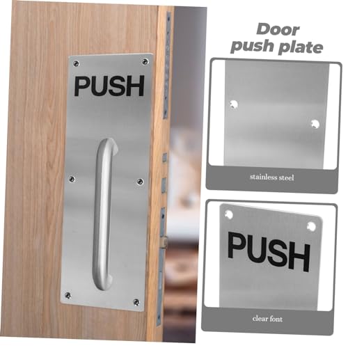 Plaque de poussée de porte acier inoxydable stop rayures de poignées - 5