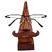 ITOS365 Handmade Wooden Nose Shaped Spectacle Specs Eyeglass Holder Stand with Mustache Gifts for Men