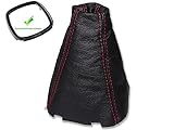 The Tuning Shop Ltd Soufflet de levier de vitesse + cadre compatible avec Mercedes Vito W447 en cuir avec coutures rouges