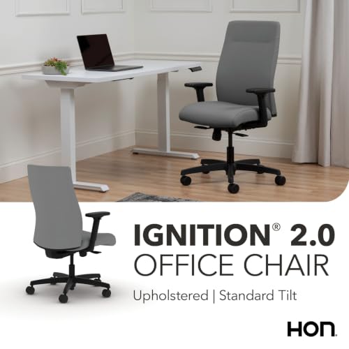 Image of HON Ignition 2.0 Ergonomic Office Chair, Lumbar Support, Desk Chair, Frost