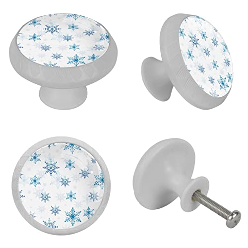 Poignées fluorescentes flocon de neige bleu pour éviter de chercher les tiroirs