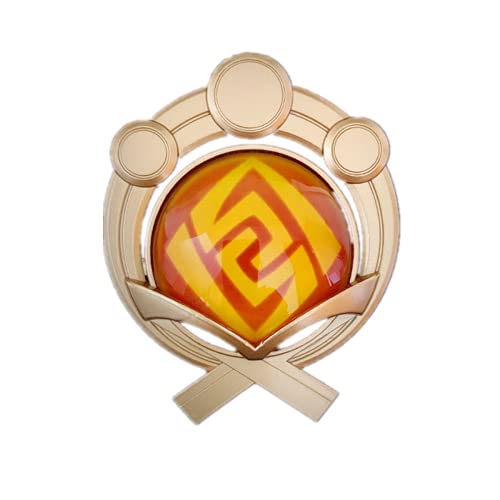 Sonsoke Genshin Impact Vision Inazuma Porte-clés Merch God's Eye Time Gem Personnage Cosplay Pendentif Accessoires Elemental Gem Cadeau (Geo) Cover