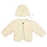 Elly & Emmy Baby Girls 2-Piece Knit Sweater and Hat, My First Dress Up, 6-12Months, Ivory
