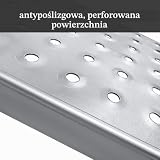UISEBRT Rampa najazdowa do 400 kg – rampa załadunkowa ze stali ocynkowanej, 135 cm, szyna załadunkowa, antypoślizgowa, do samochodu, motocykla, przyczepy, kosiarki, 135 cm, srebrna