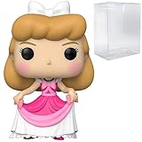 POP Disney: Cinderela – Cinderela em vestido rosa Funko boneco de vinil (embalado com capa protetora de caixa compatível), multicolorido, 9,5 cm