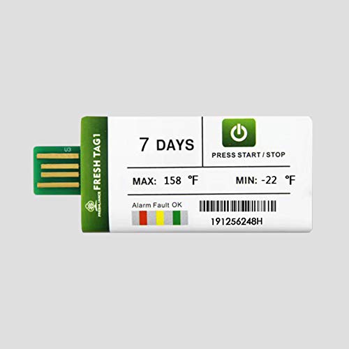 Freshliance 10packs USB Temperature Data Logger Recorder 129600 Points High Accuracy Cover 7days Single Use with CSV Report Cold Chain Fresh Tag 1 - Thumbnail 2