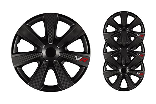 4Pz Copricerchi Coppa Ruota Coppe Borchie Vr Nero