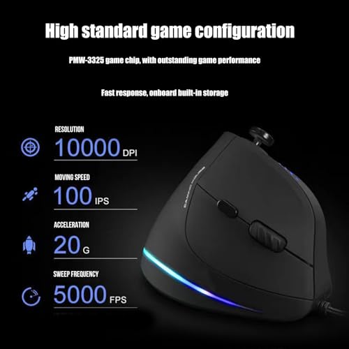 Souris verticale gaming de précision eSports avec joystick - 7