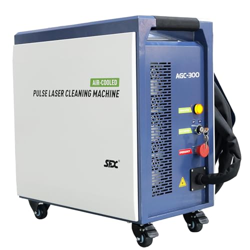 US STOCK SFX 300W Portable Air-cooled Pulse Laser Cleaning Machine Metal Wood Rust Paint Oil Oxide Layer Remover Laser Rust Removal Handheld Fiber Laser Cleaner laser lass Ⅱ output power 0.874mW