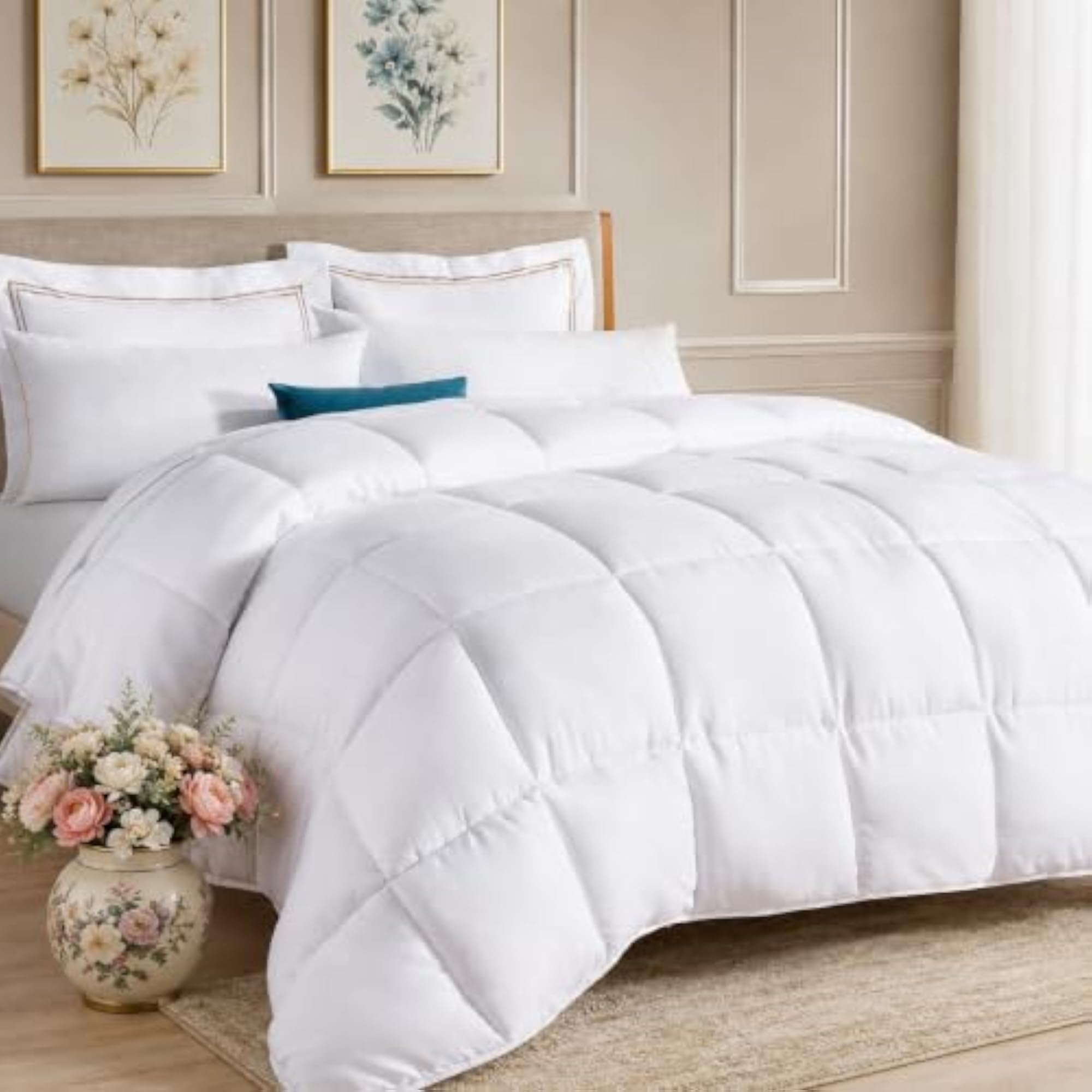 Luxurious 5 Star Hotel Quality Solid White Comforter