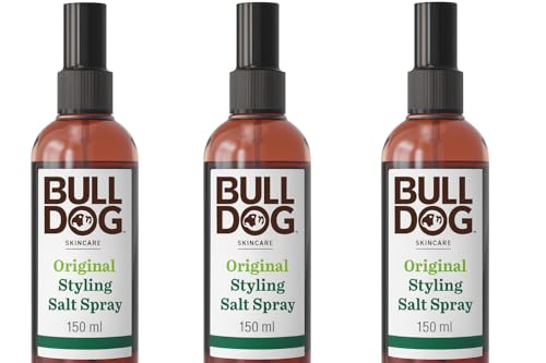 Bulldog Skincare Original Hair Styling Salt Spray 150Ml - Hair Styling Spray For Men - Natural Finish & Light Hold X 3 Pack