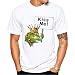 Camiseta de manga corta para hombre con impresión de beso me rana príncipe modal cómodo transpirable elástico cuello redondo verano suelto sudor Blanco blanco XXL