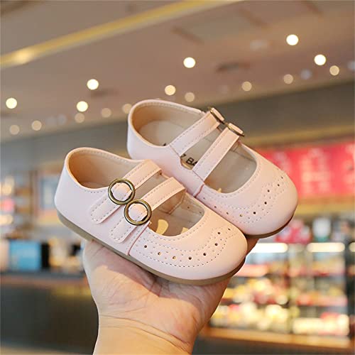 EnJoCho Little Boys Round Toe Shoes Summer and Autumn Girls Boots Cute Flat Hollow Hollow Breathable Comfortable (Pink, 21)3