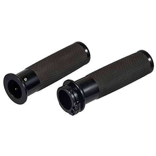 PBYMT Black 1" 25mm Hand Grips Handlebar Handgrips Compatible for Harley Honda Yamaha Suzuki Kawasaki