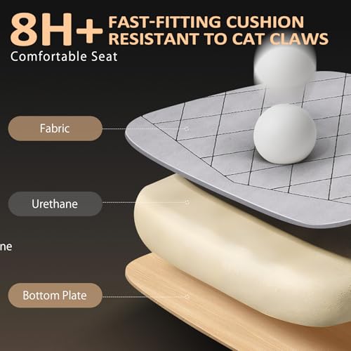 Image of GTPLAYER Gaming Chair with Footrest, Big and Tall Game Chair High Back Computer Office Chair with Lumbar Support for Adults, Ergonomic Swivel Games Chair with Cushion Gaming, Fabric Brown