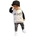 Kshion Infant Baby Girl Boy Clothes Set Fashion Hooded Tops+Pants Outfits (12-18Month)