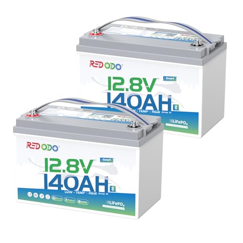 Redodo Smart Bluetooth 12V 140Ah LiFePO4 Battery, Group31 Lithium Battery,