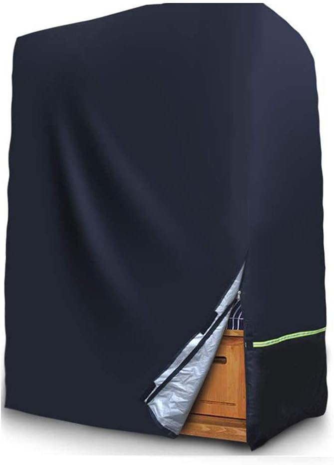 2 Seater Garden Swing Chair Cover, Beach Chair Covers Waterproof Anti-UV Heavy-Duty 420D Oxford Fabric Outdoor Garden Hammock Cover(135 x 105 x 175/140 cm)