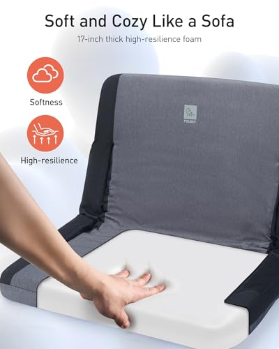 Tourit Heated Stadium Bleacher Seats With Back Support And Cushion，24"Wide 3 Level Heating&6 Modes Massage Bleacher Seat，Dual-Zone Heated Stadium Seats For Outdoor Sports，Black thumb #4