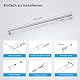 Heilmetz Haltestange Stabilisierungsstange für Duschwände Stabilisator für Glasdicke 8-10 mm Dusche Duschwand Edelstahl 70-120cm Rund Haltestange (1 Pack)