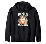 sped boo crew teacher special education autunno halloween ghost felpa con cappuccio