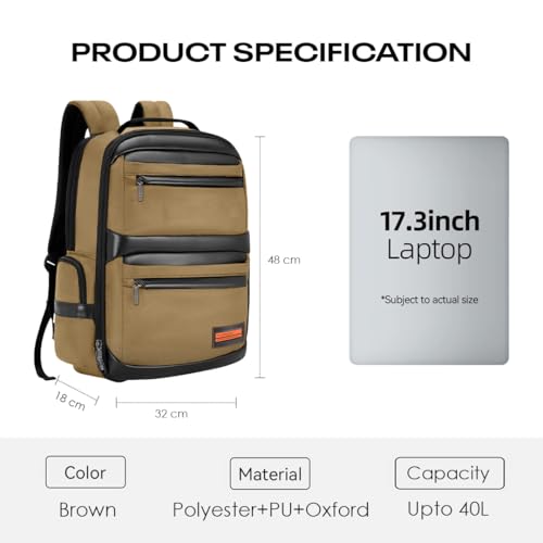 Image of Nordia Laptop Backpack - Sleek & Waterproof, Multi-Compartment Design, and Padded Straps for Work, School & Commute