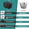 PIREKZUNT Folding Front Bike Basket, Metal Rear Bicycle Basket with PU Liner Bag and Waterproof Cover, Quick Release Design Bicycle Frame Basket for Mountain Bike Men and Women Bicycle #1
