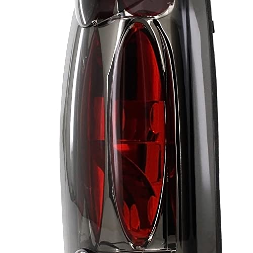 Spec-D Tuning Smoke Lens Tail Lights Compatible With 1988-1998 Chevy C/K C10 1500/2500/3500, Silverado Sierra, Blazer Full Size, Suburban, Yukon, Tahoe, Left + Right Pair Assembly #TOP6